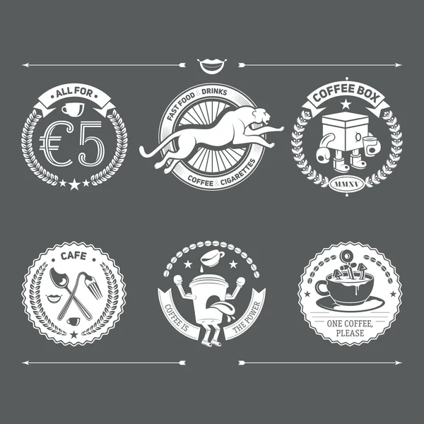 Logotipos y Retro Vintage Insignias. Elemento de diseño vectorial — Vector de stock