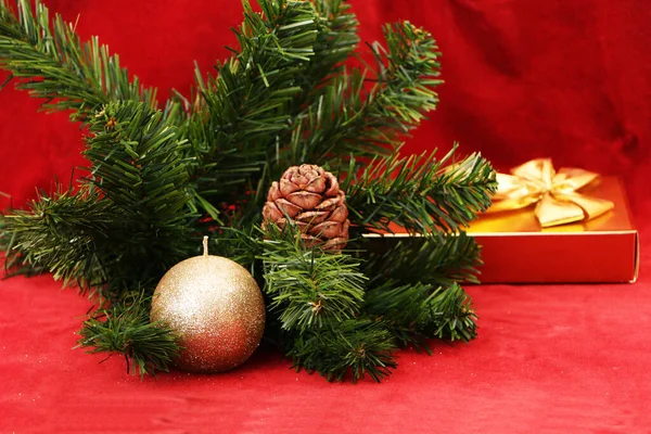 Χριστουγεννιάτικα Και Πρωτοχρονιάτικα Δώρα Σύμβολο Της Πρωτοχρονιάς Και Των Χριστουγέννων — Φωτογραφία Αρχείου
