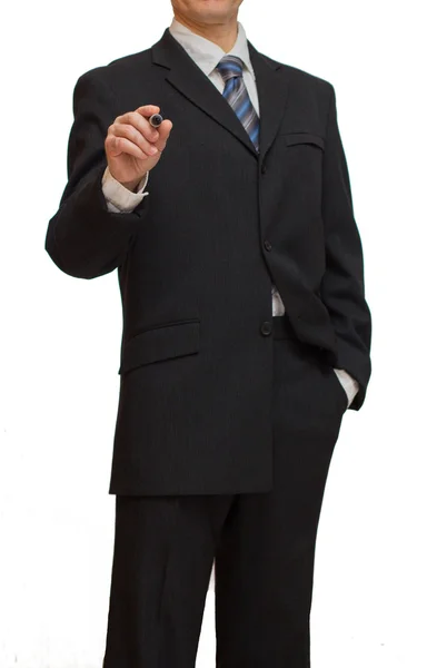 Businessman with marker — Stock Photo, Image