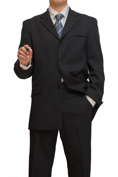 Businessman with marker — Stock Photo, Image