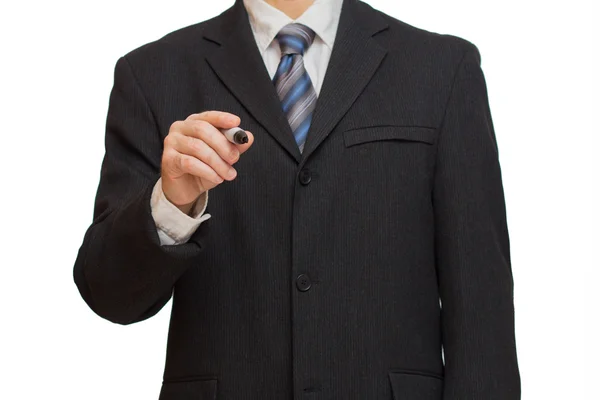 Businessman with marker — Stock Photo, Image