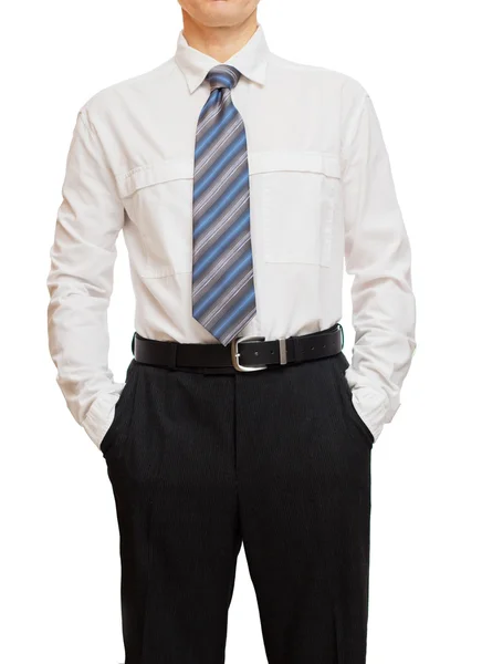 Businessman with hands in pockets — Stock Photo, Image