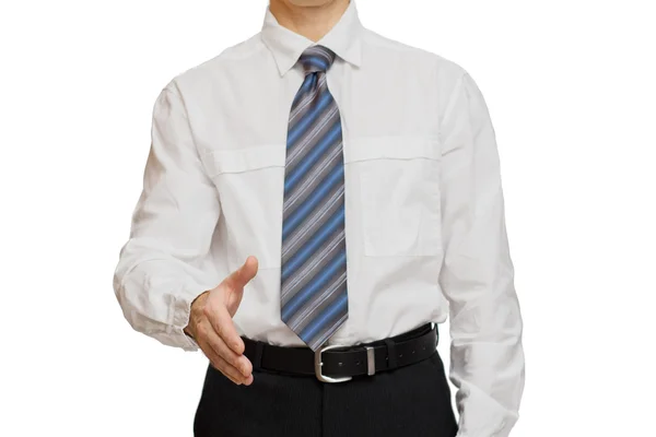 Businessman with different gestures hands — Stock Photo, Image