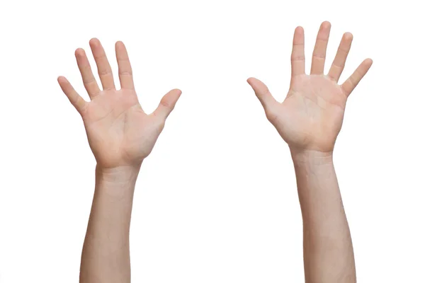 Two hands raised up — Stock Photo, Image