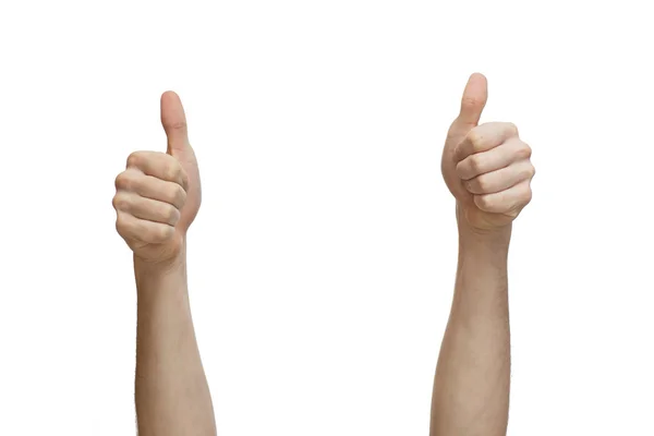 Two hands thumbs up — Stock Photo, Image