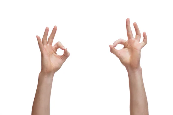 Hand showing ok sign — Stock Photo, Image