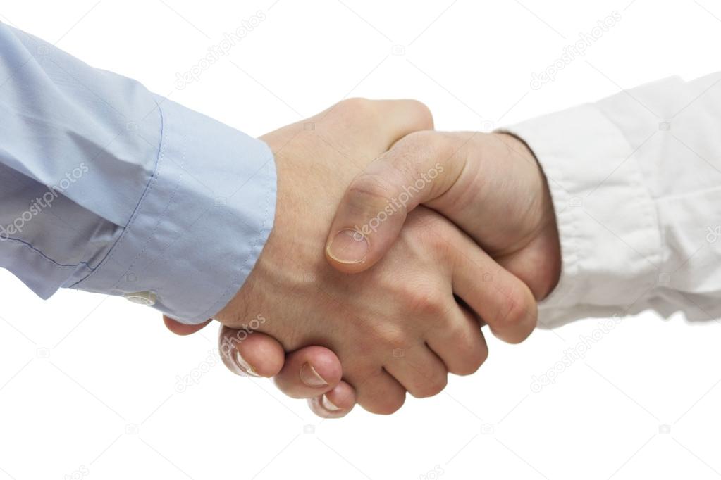 Successful business people handshaking 