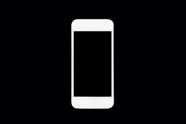 White smartphone on a black background 