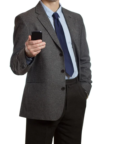 Geschäftsmann mit Smartphone — Stockfoto