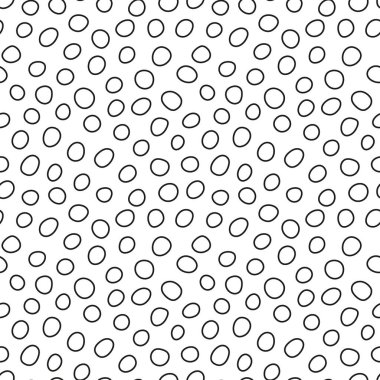 Soyut, pürüzsüz desen. Basit tekrarlanan illüstrasyon. Benekli doğrusal çizim. Beyaz arka planda siyah çizgiler. Ambalaj kağıdı, tekstil, duvar kağıdı, kumaş için sonsuz dokuyu yönlendir.