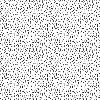 Soyut, pürüzsüz desen. Çizgilerle basit bir illüstrasyon. Beyaz arka planda siyah çizgiler. Ambalaj kağıdı, tekstil, duvar kağıdı, kumaş için sonsuz dokuyu yönlendir.