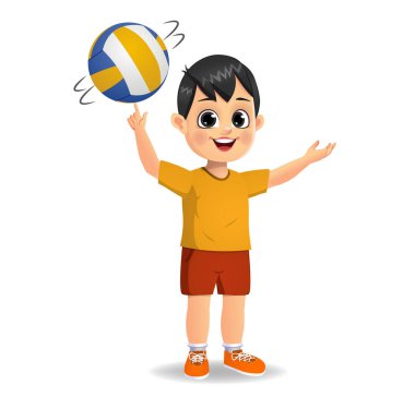 Parmak ucunda dönen sevimli çocuk.