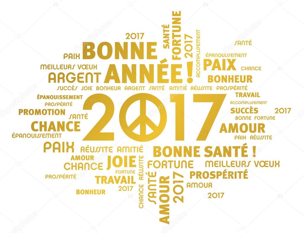 Greeting card for peace in French language