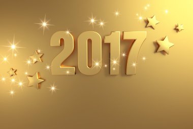 2017 altın tebrik kartı