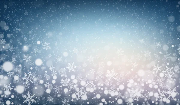Sneeuwvlokken in de winternacht — Stockfoto
