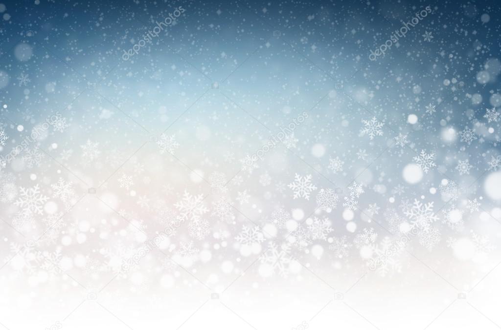 Snowflakes in winter night