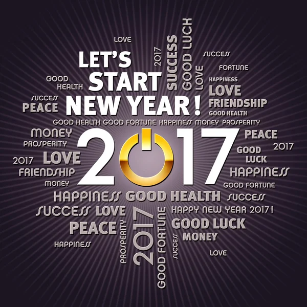 2017 Greeting card for a new start — Stock Photo, Image