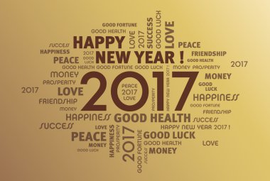 2017 tebrik kartı - Happy New Year