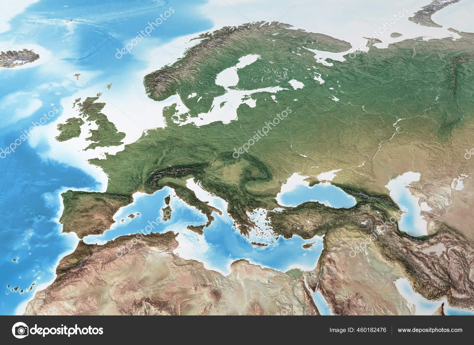 Mapa Europa física - Editorial Salvatella