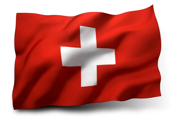 Flagge der Schweiz — Stockfoto