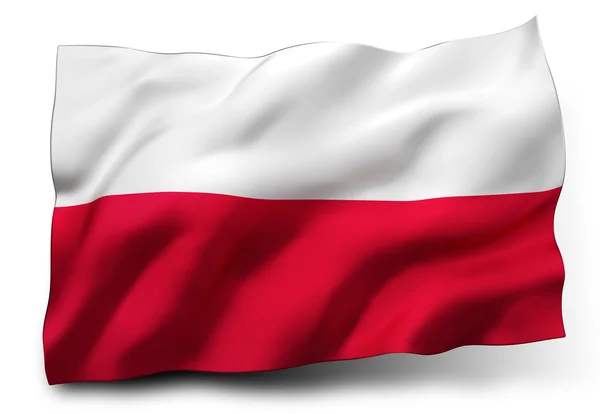 Bandeira de poland — Fotografia de Stock