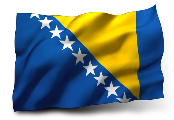 Vlag van Bosnië en Herzegovina — Stockfoto