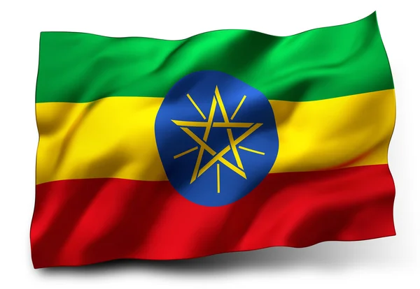 Σημαία της Αιθιοπίας — Φωτογραφία Αρχείου