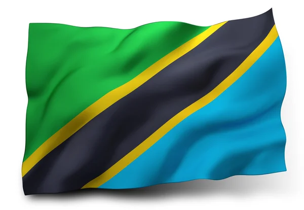 Flagga tanzania — Stockfoto