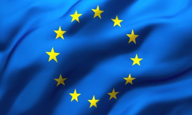 Waving flag of European Union clipart