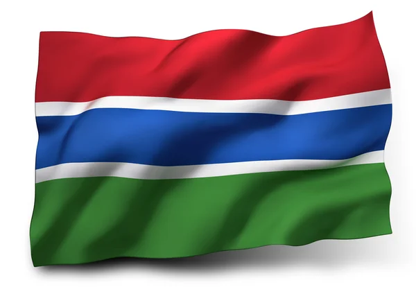 Vlag van Gambia — Stockfoto