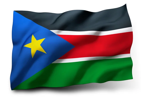 Vlag van Zuid-Sudan — Stockfoto