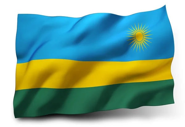 Flagga rwanda — Stockfoto