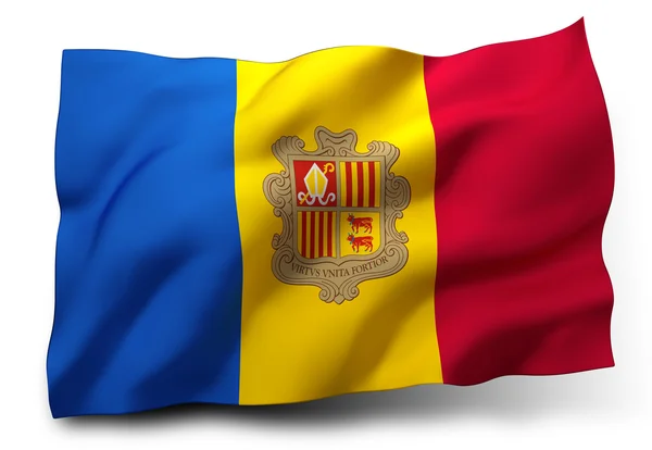 Andorrská vlajka — Stock fotografie