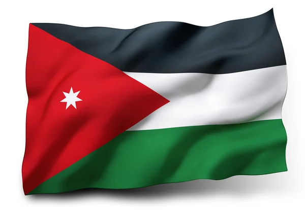 Jordaniens flagga — Stockfoto