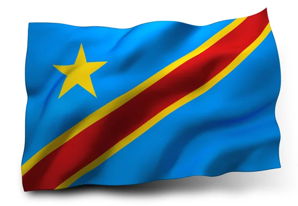 Vlag van de democratische republiek congo — Stockfoto