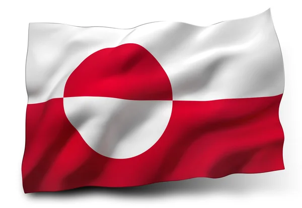 Vlag van Groenland — Stockfoto