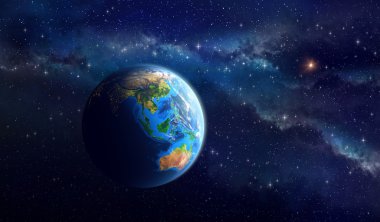 Uzayın derinliklerinde Dünya gezegeni