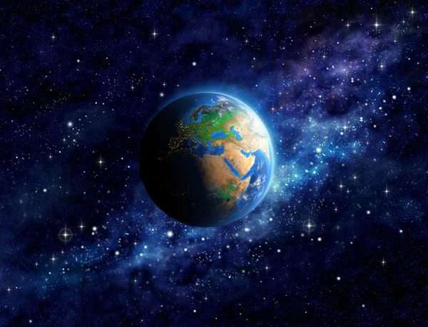 Planet Earth in outer space — Stock Photo, Image