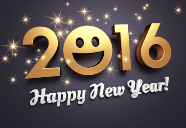 Gülümseme için 2016 tebrik kartı