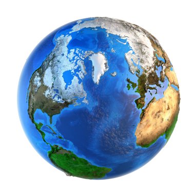 Planet Earth onun Kuzey bakış açısından