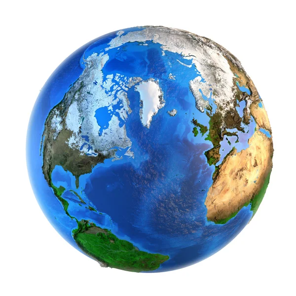 Planet Earth landforms from a Northern perspective — Stock Photo, Image