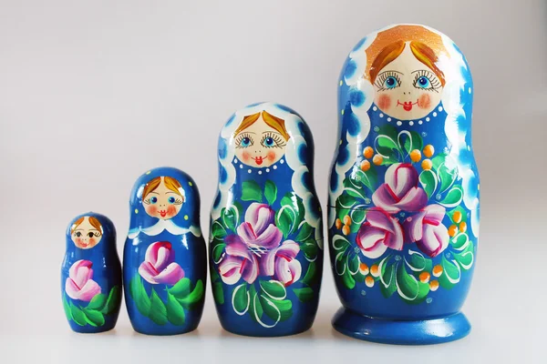 Babushkas Ματριόσκα κούκλες — Φωτογραφία Αρχείου