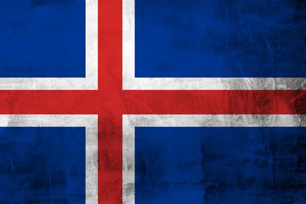 Islande Drapeau sur le mur de béton — Photo