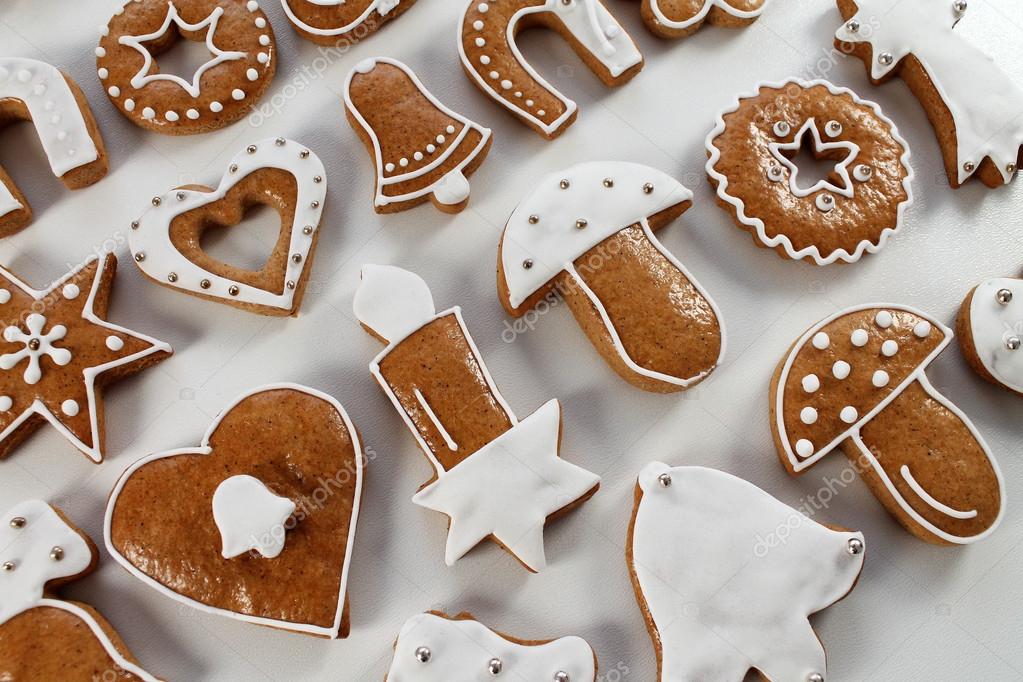 Christmas gingerbread background Stock Photo by ©st-design 80677530