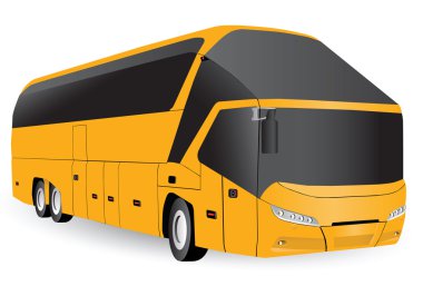 Modern sarı otobüs