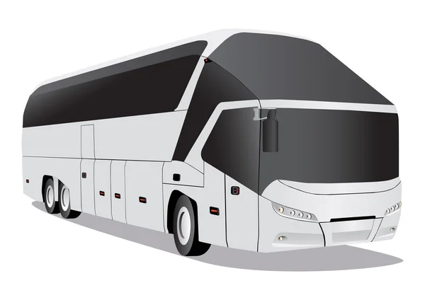 Moderno autobus bianco — Vettoriale Stock