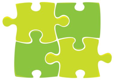 dört puzzle parçaları