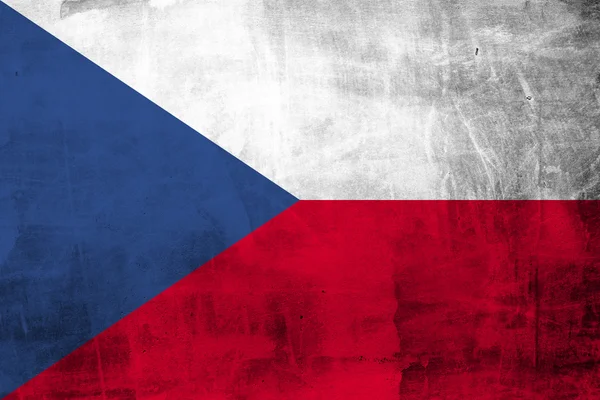 Гранж Чешский флаг — стоковое фото