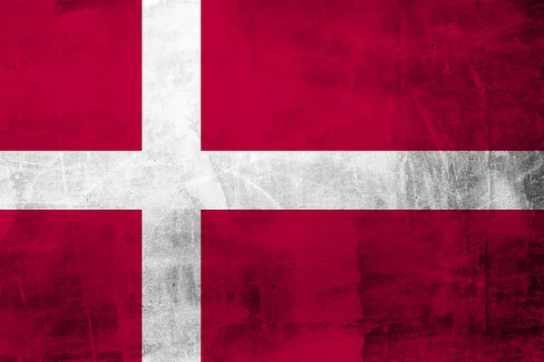 Vlajka Dánsko grunge — Stock fotografie