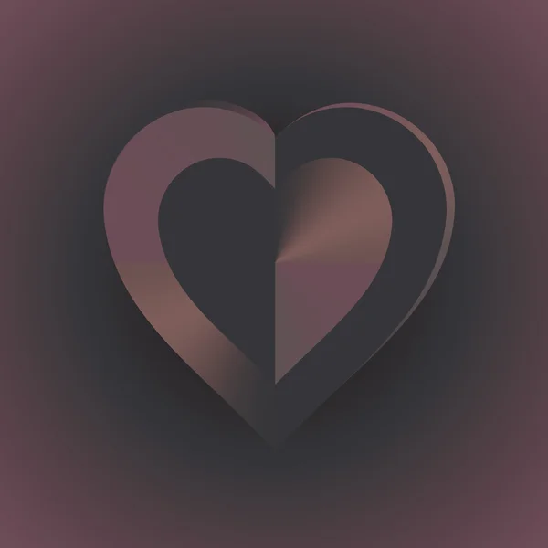Abstraktní povrchem ve tvaru srdce — Stockový vektor